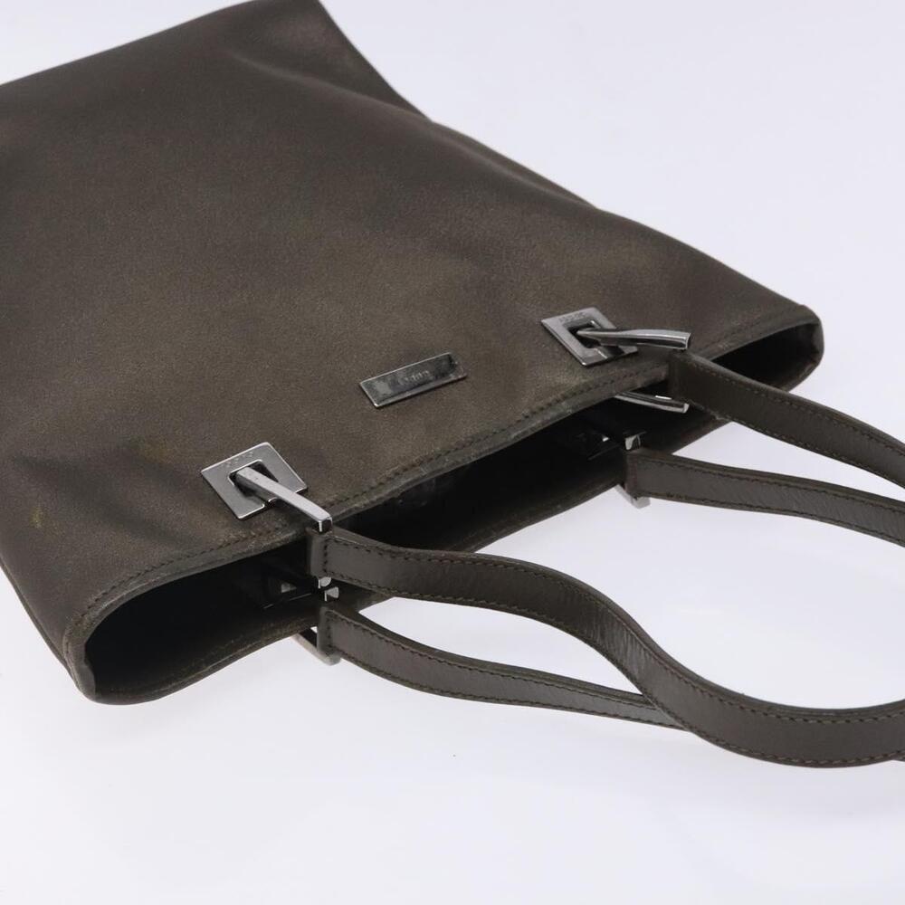 GUCCI Tote Bag Satin Brown Silver 002 002 - Picture 6 of 16